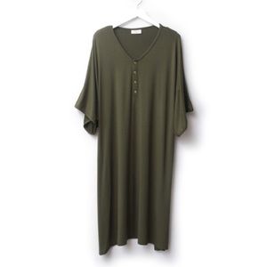 Dwell + slumber olive caftan (nursing friendly)